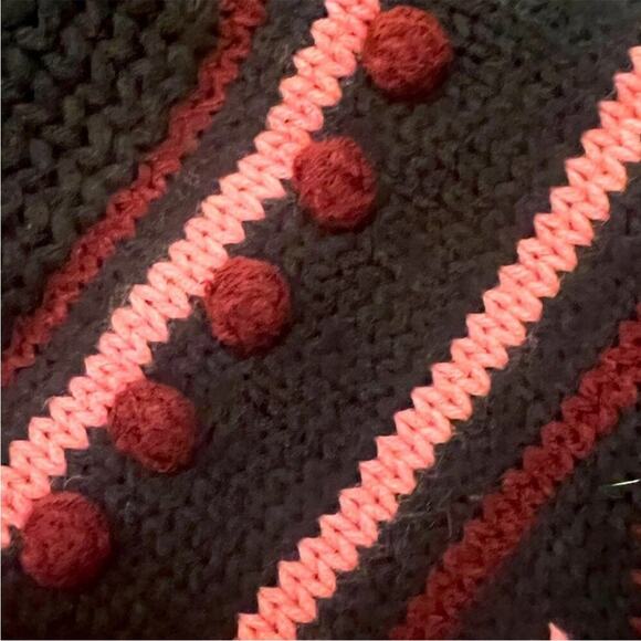 NWT Sachin + Babi Landon Knit - Black Burgundy Peony Cardagin – Sz XL - Picture 13 of 14